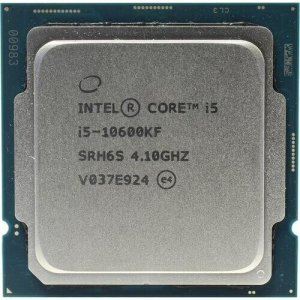 CPU Intel Core i5-10600KF (4.1GHz/12MB/6 cores) LGA1200 OEM, TDP 125W, max 128Gb DDR4-2666, CM8070104282136SRH6S, 1 year